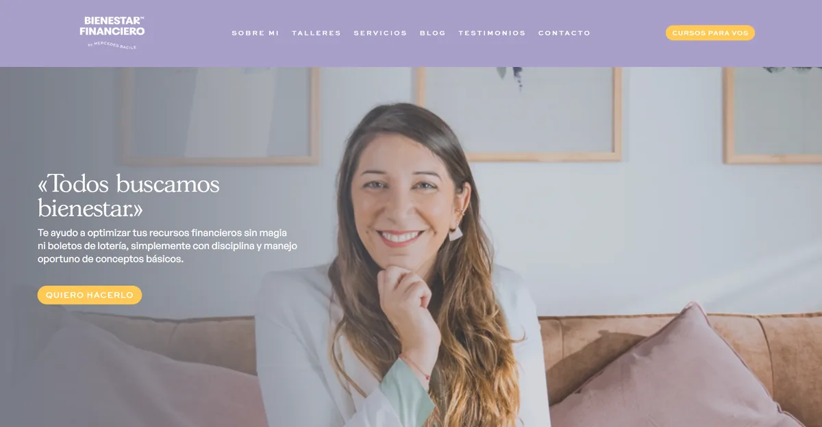 Sitio web de Bienestar Financiero