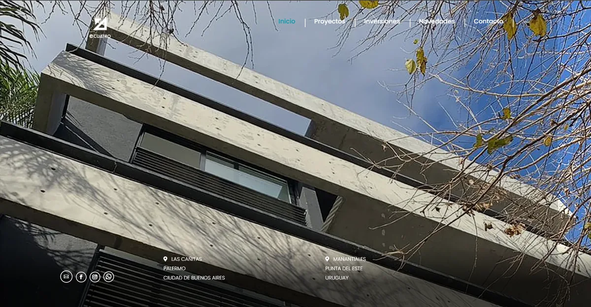 Sitio web de Ecuatro Arquitectos